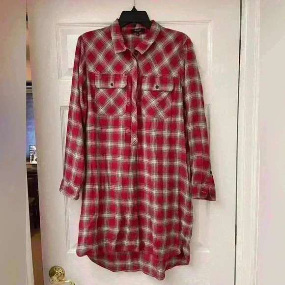 Madewell Dresses & Skirts - Madewell women’s flannel shirt dress size S